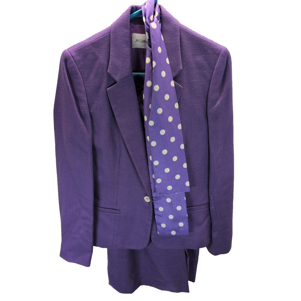 Vintage JH COLLECTIBLES Women's Garment Size 10 Union Made Purple Blazer